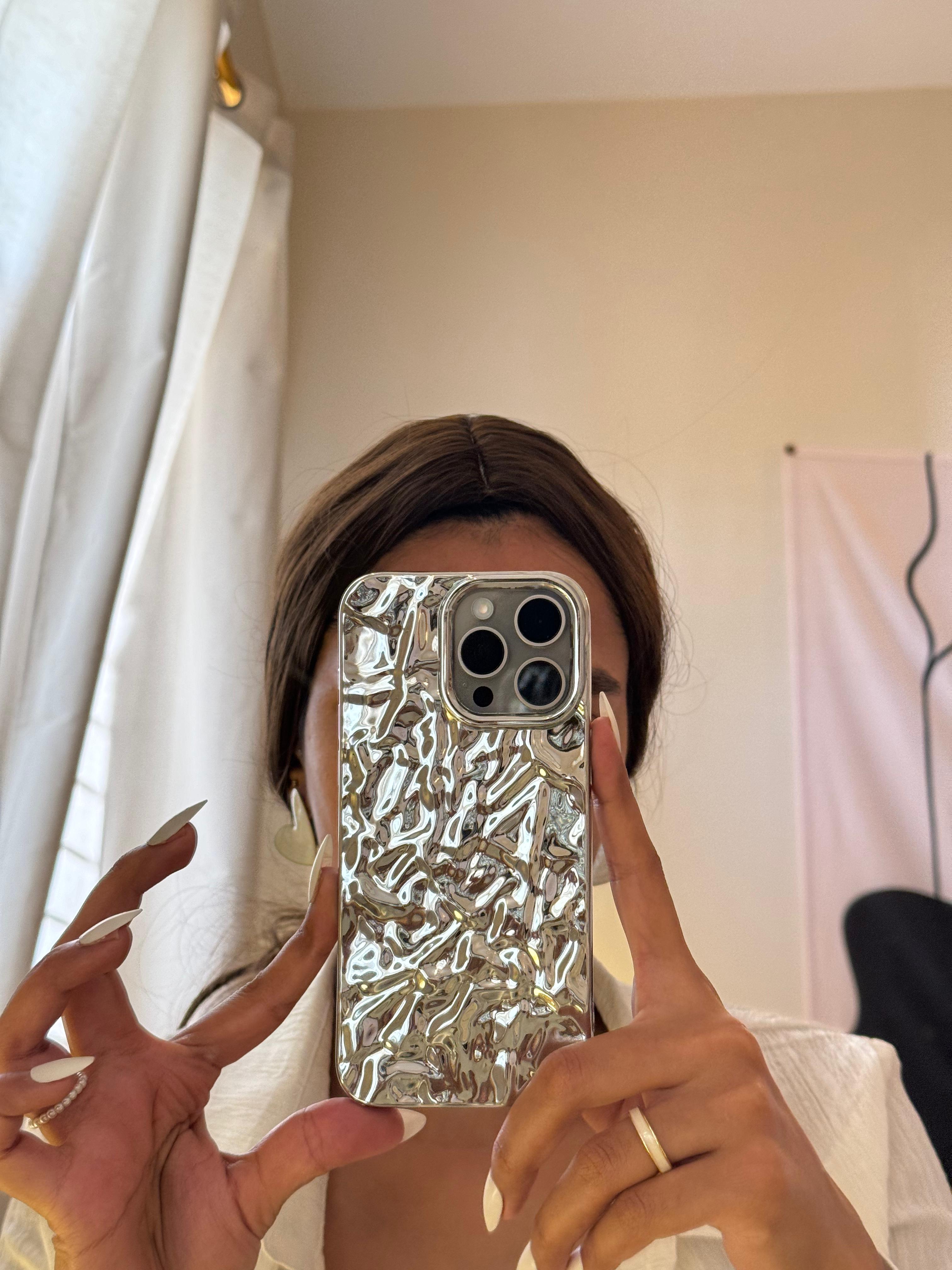 Qianliyao Luxury Silver Tin Mobile Case