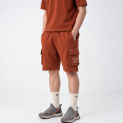 Rust Terry Cargo 3 Quarter Shorts