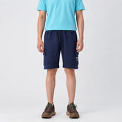 Navy Terry Cargo Shorts