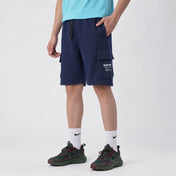 Navy Terry Cargo Shorts