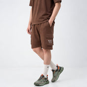 Brown Terry Cargo Shorts