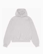 Oversize White Grey Plain Hoodie