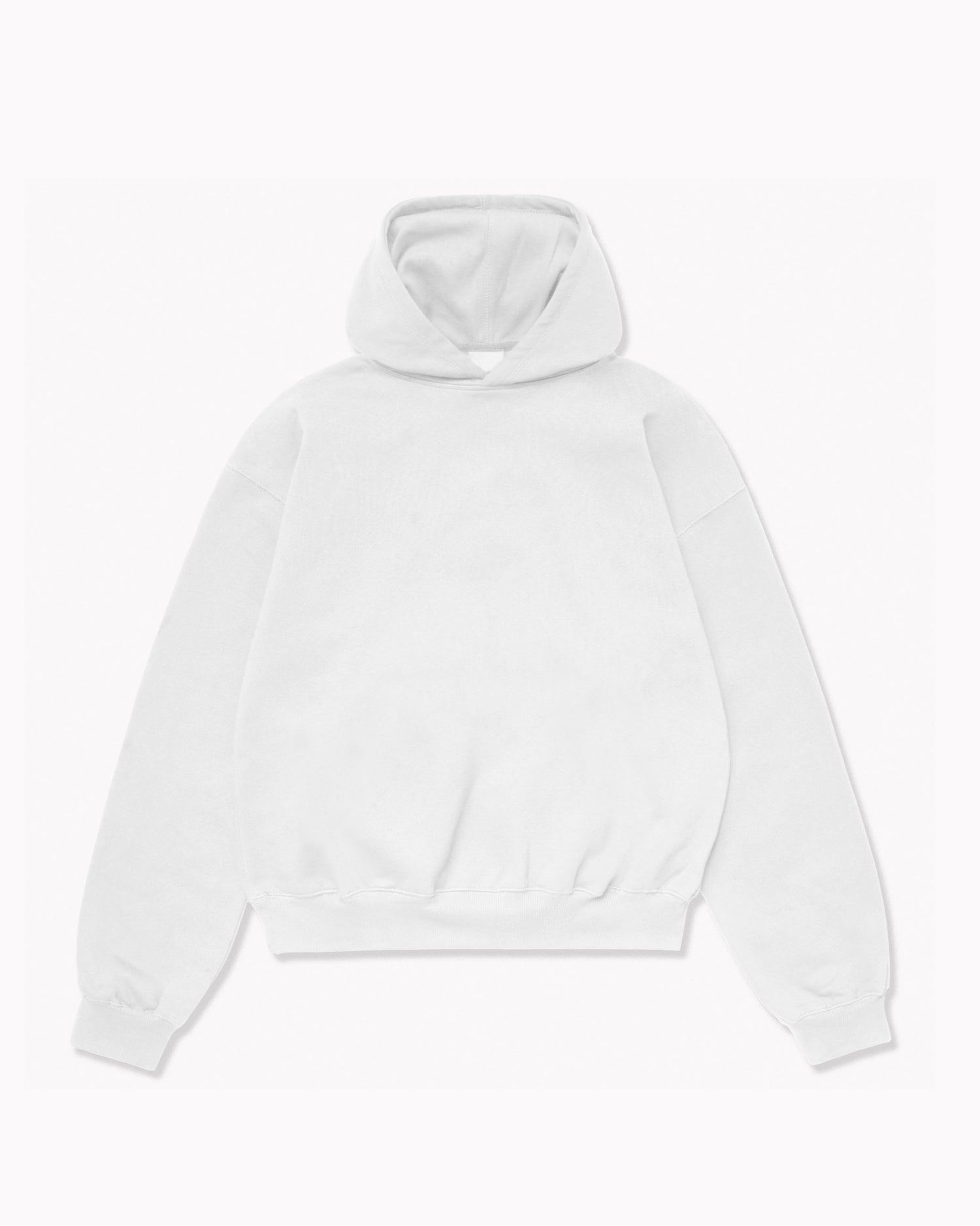 Oversize White Plain Hoodie