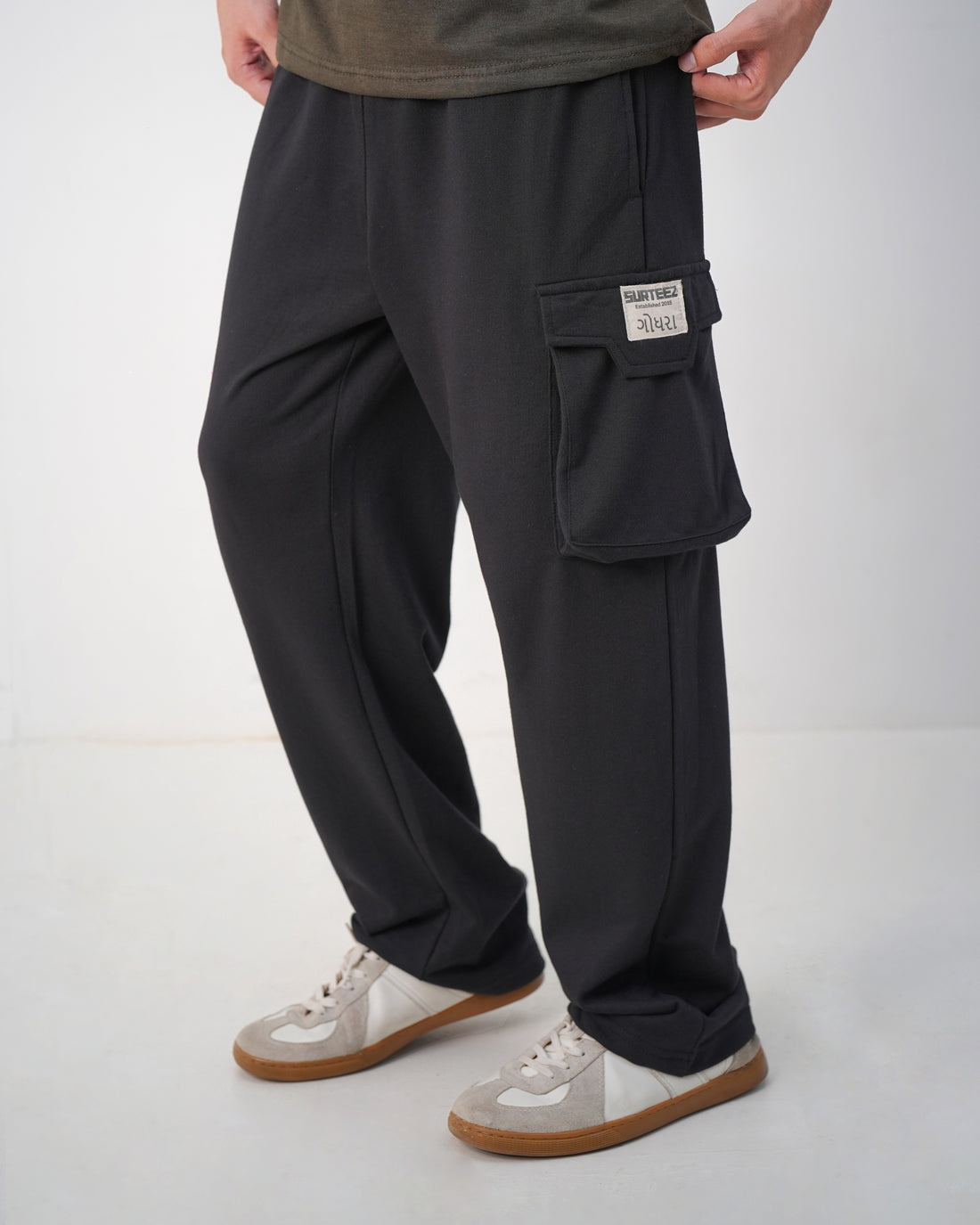 Black Cargo Baggy Trouser
