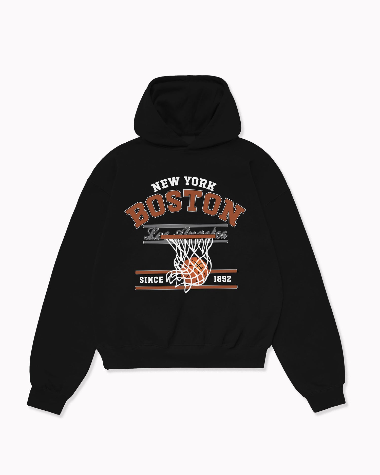 Oversize Boston Basketball Hoodie