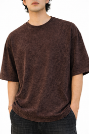 Washed Oversized Dark Brown