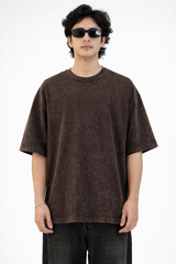 Washed Oversized Dark Brown