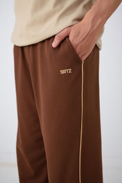 Brown Straight Piping Trouser