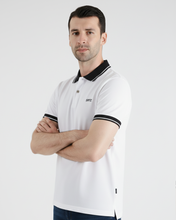 White And Black Contrast Polo Tee
