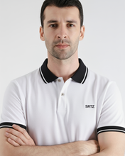 White And Black Contrast Polo Tee