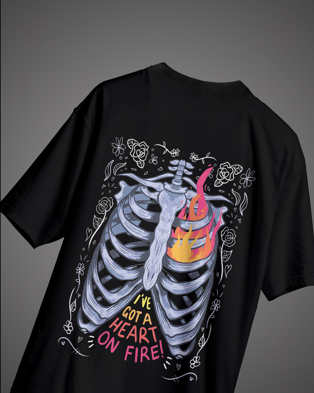 Oversize Heart on Fire