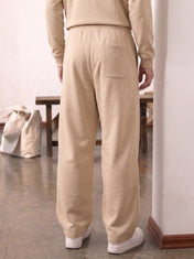 Beige Half Zipper Tracksuit
