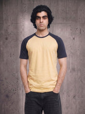 Khaki Navy Raglan