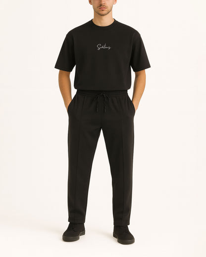 BLACK INTERLOCK CO ORD SET