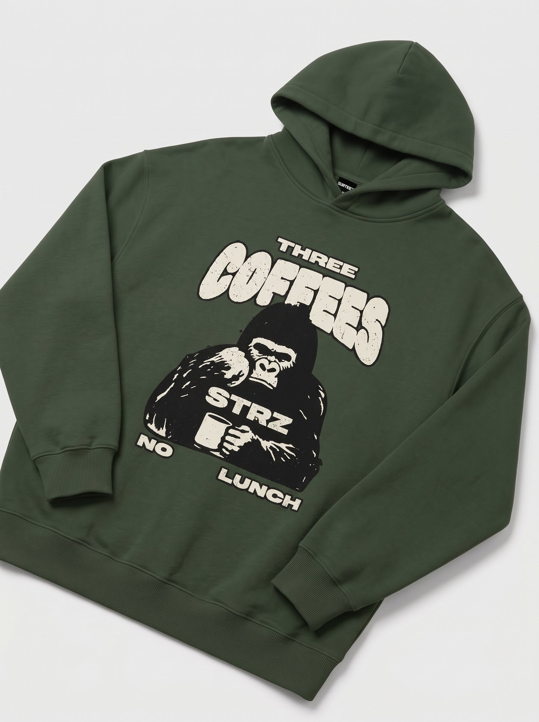 Oversize Three Coffee Hoodie
