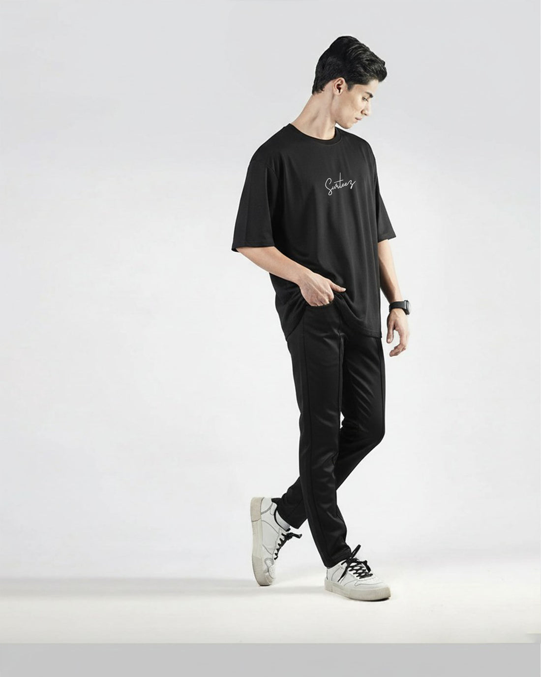 Black Interlock Co-ord Set