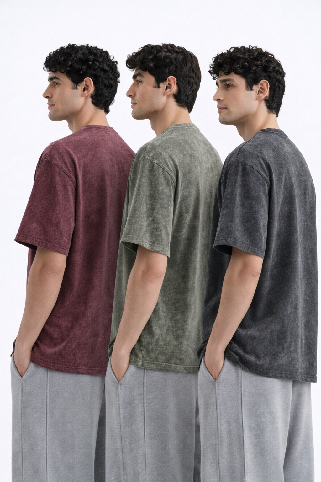 Pack of 3 - Washed Oversized Tees