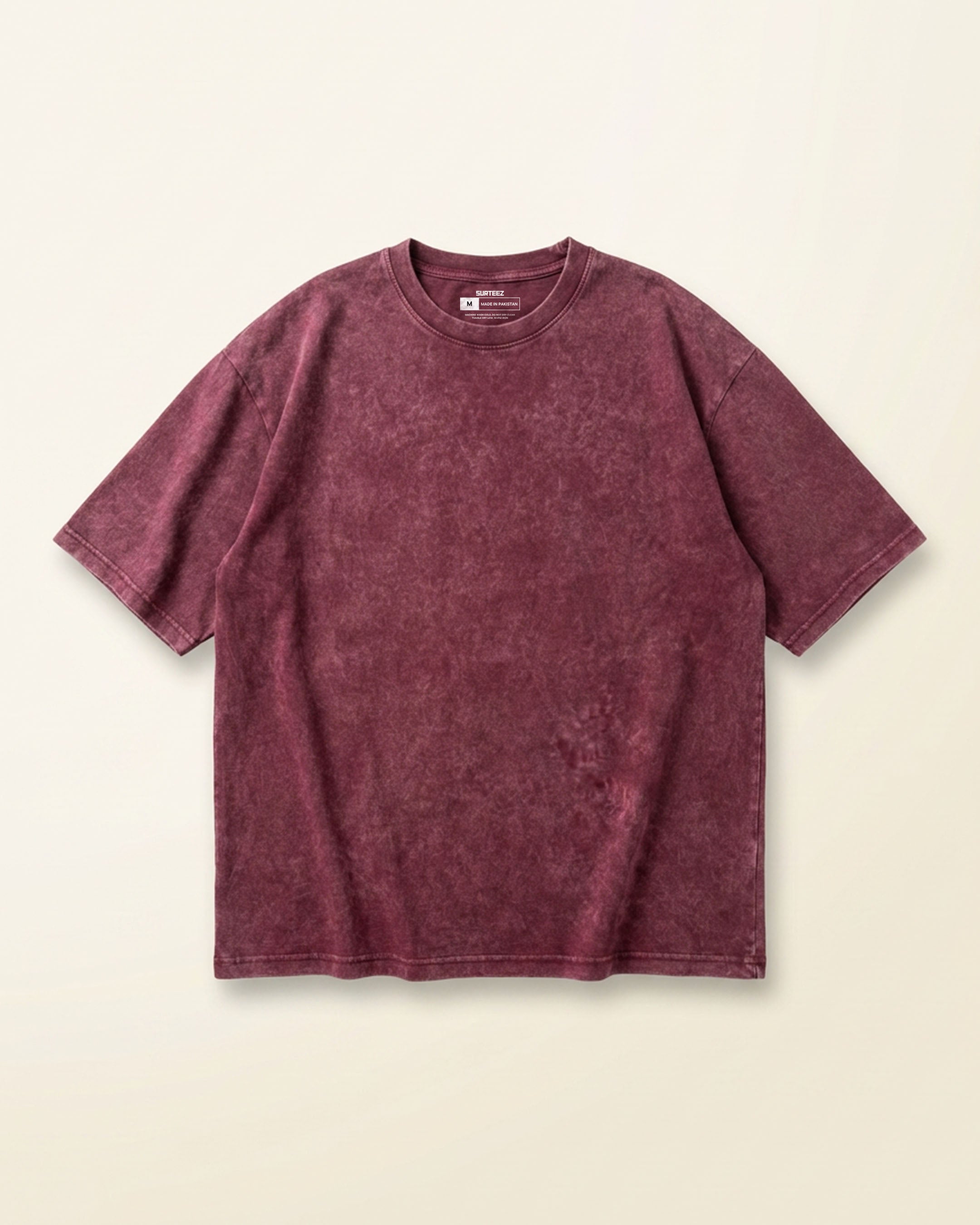 Washed Oversized Vintage Burgundy