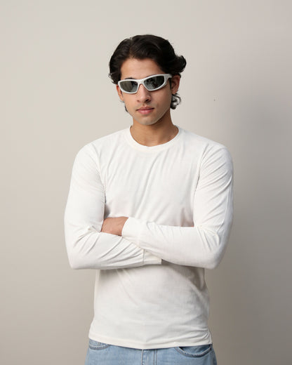 Textured Stretch F/S - White