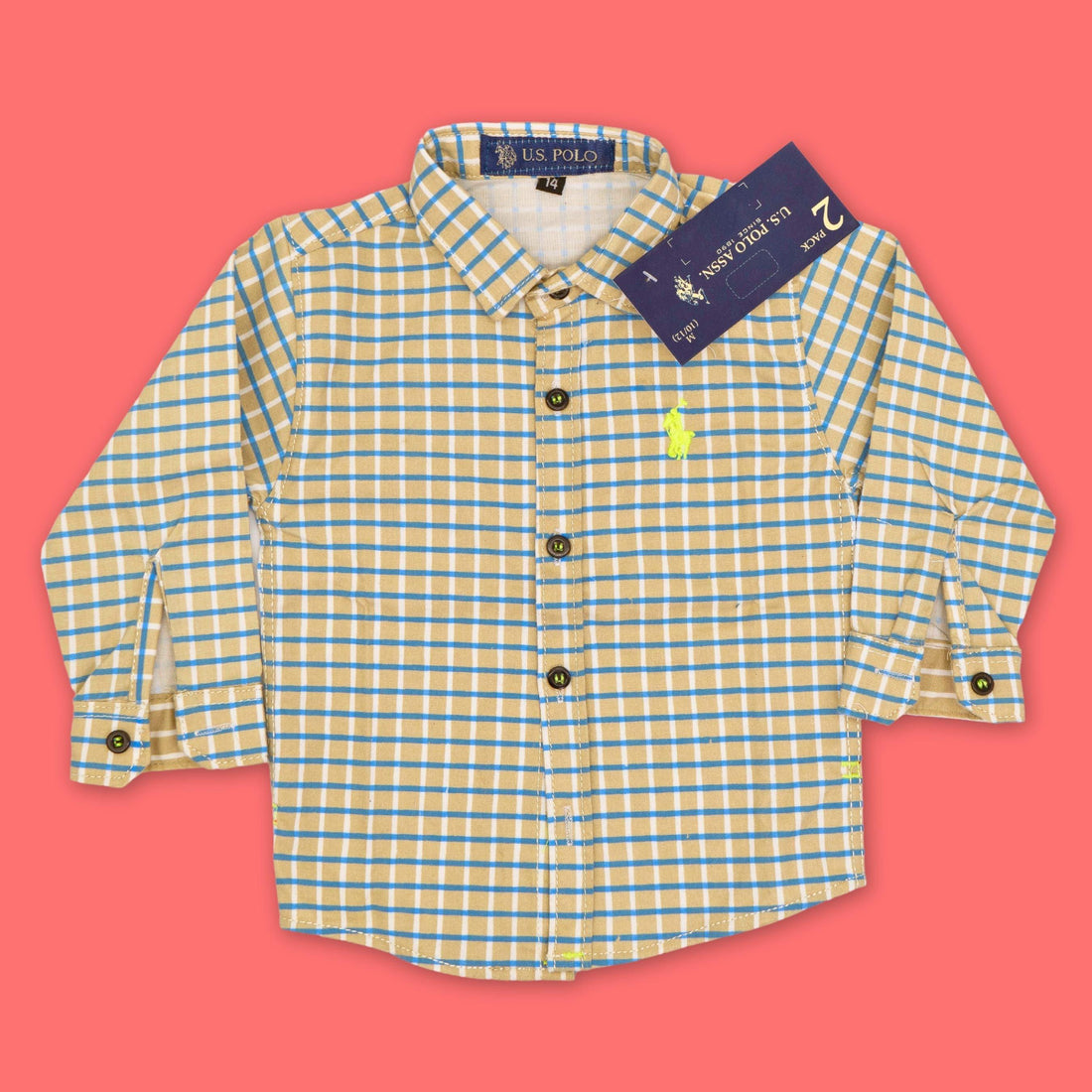 Blue Check Cotton Shirt - Surteez