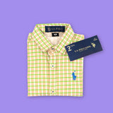Green Check Cotton Shirt