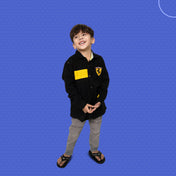 Ferrarii Embroided Black Cotton Shirt - Surteez