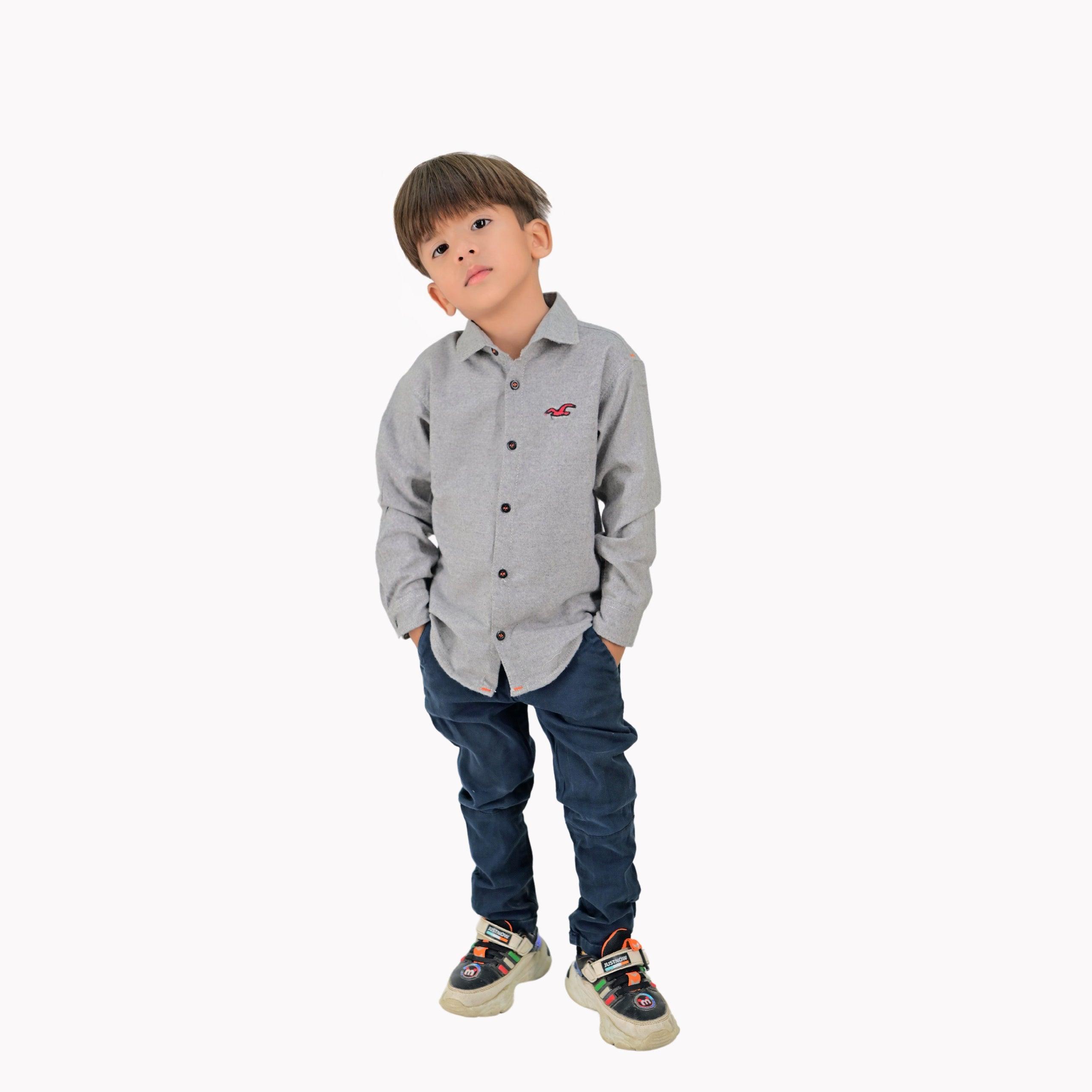 Grey Fleece Winter Shirt - Surteez